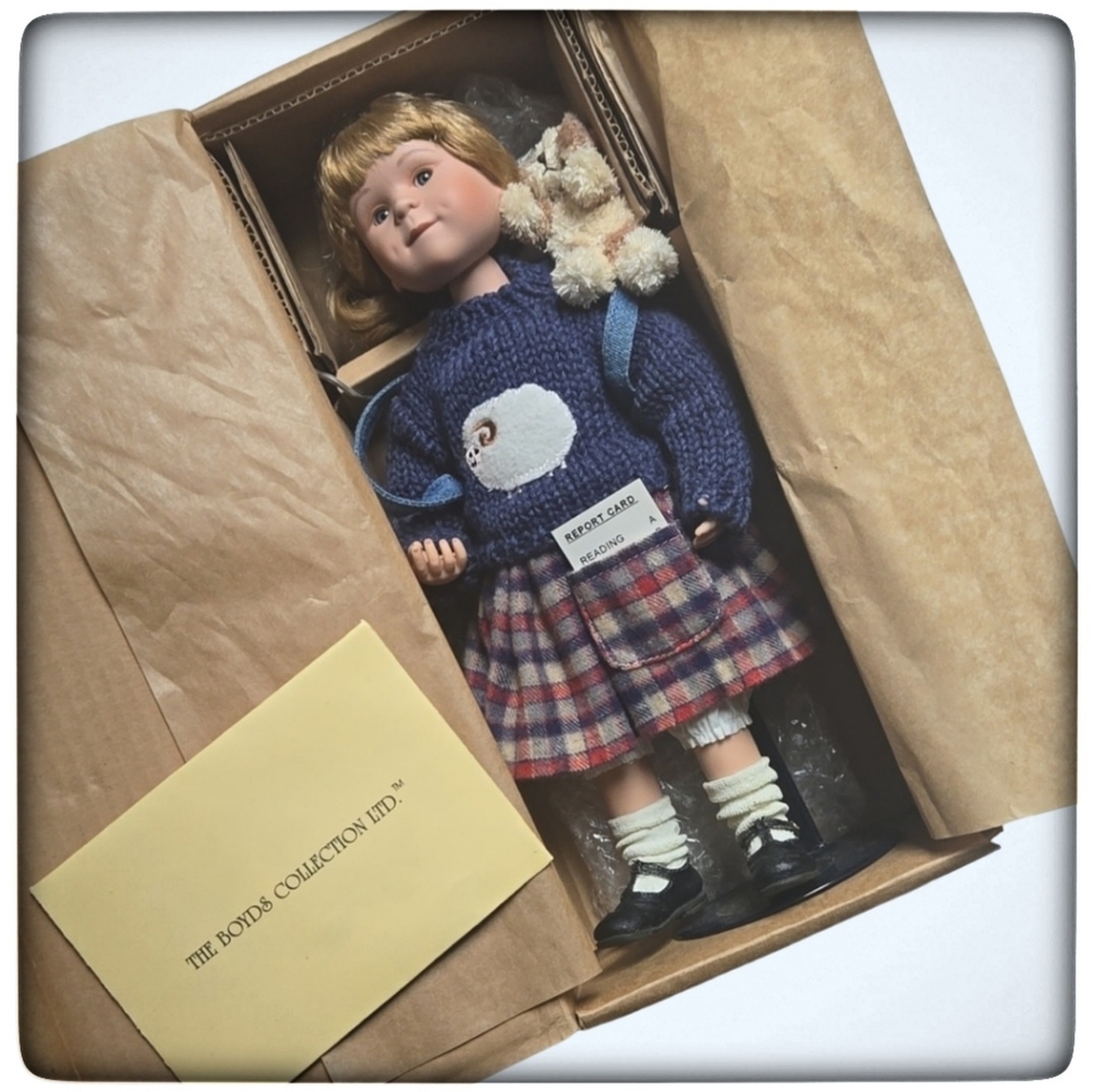 Vintage Boyds Collection Doll Brittany 14" Porcelain #4803